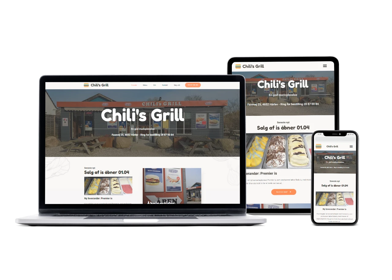 Chilis grill, ny hjemmeside